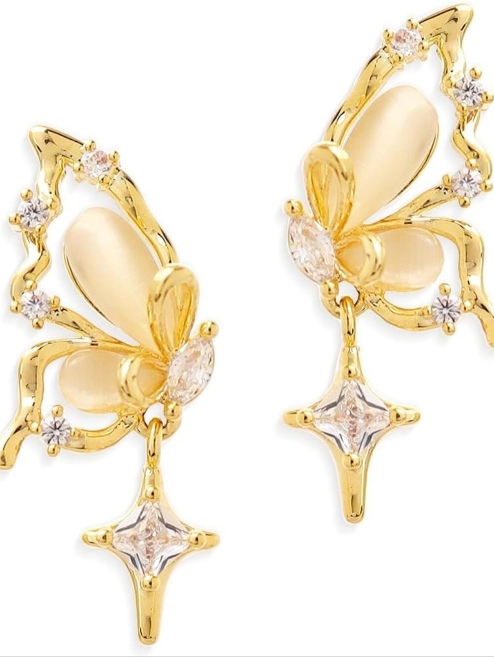 Statement CZ Earringd Gold Plated